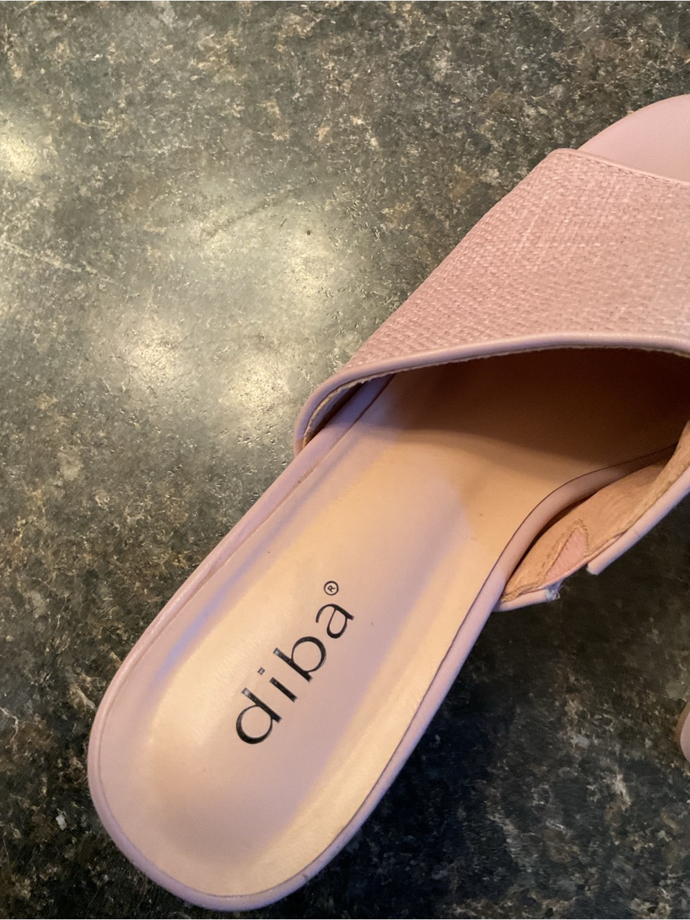 Pink Textured Slide Sandals - Women's Open Toe Mule - Picture 5 of 5